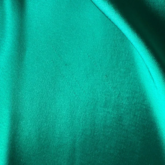 Worn 1x. Galvan evening dress. Forest green. US 8. Shows normal signs of wear. - Picture 6 of 10